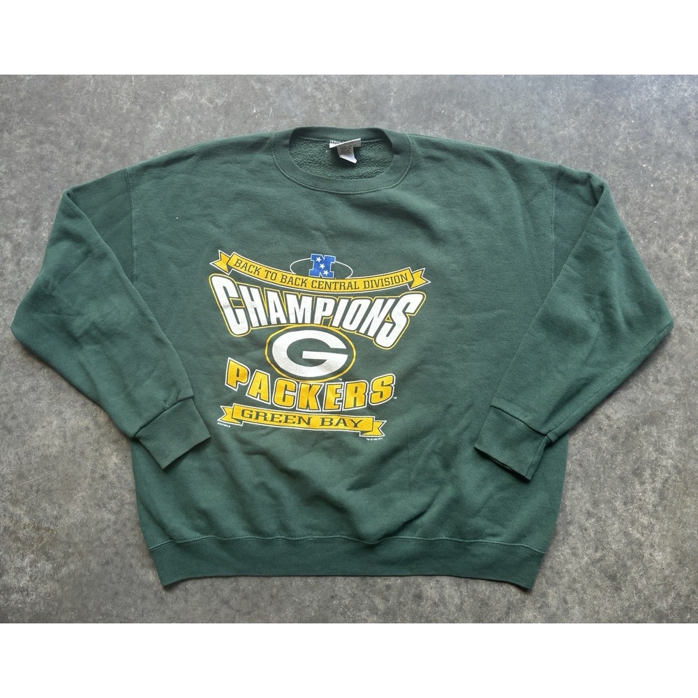 Vintage 90s Packers Crewneck Sweater Size XL Green Bay Lee Sport 1996